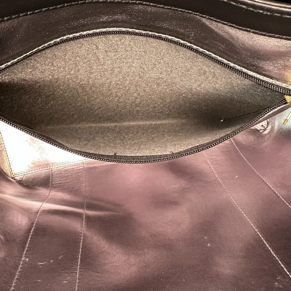 Liselle Kiss Jamie Large Leather Tote Bag - Smooth Black NWT